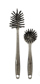Thyme & Table 2 Piece Kitchen Sink Brush Set, Gold