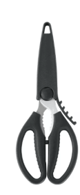 Mainstays Black Handle Stainless Steel Multi-Purpose Kitchen Shears with Black Grip 1 Each