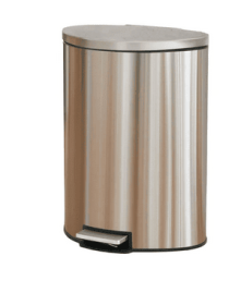 Better Homes & Gardens 14.5 Gallon Stainless Steel Step on Kitchen Trash Can Silver